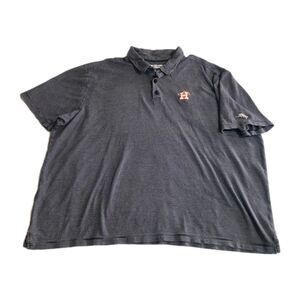Vtg Tommy Bahama Striped Polo Shirt Men’s 3XL MLB Houston Astros - H Star Logo